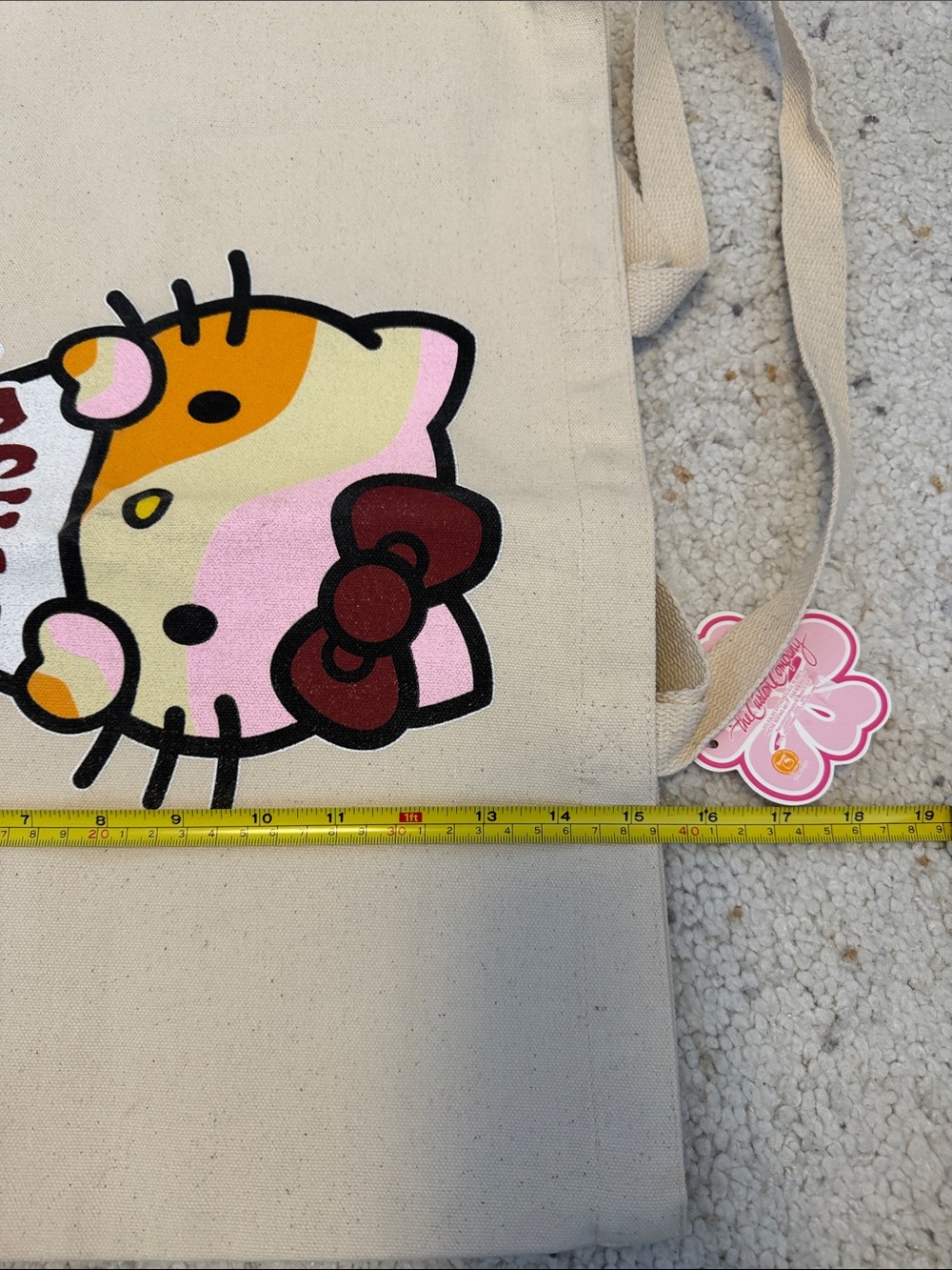 Hello Kitty Matsumoto Shave Ice Tote Bag - Cream, Pink, Yellow, Red - Picture 6 of 6